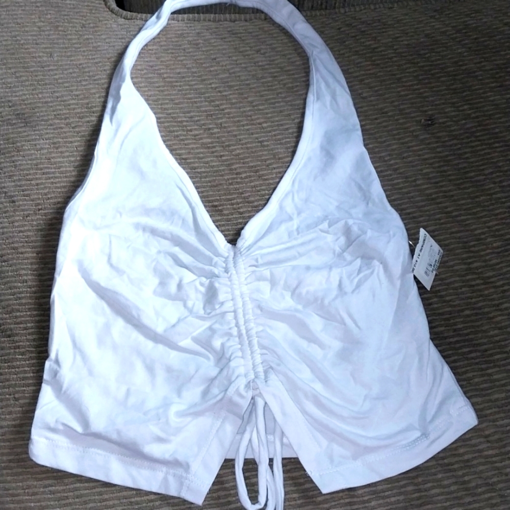 White halter top